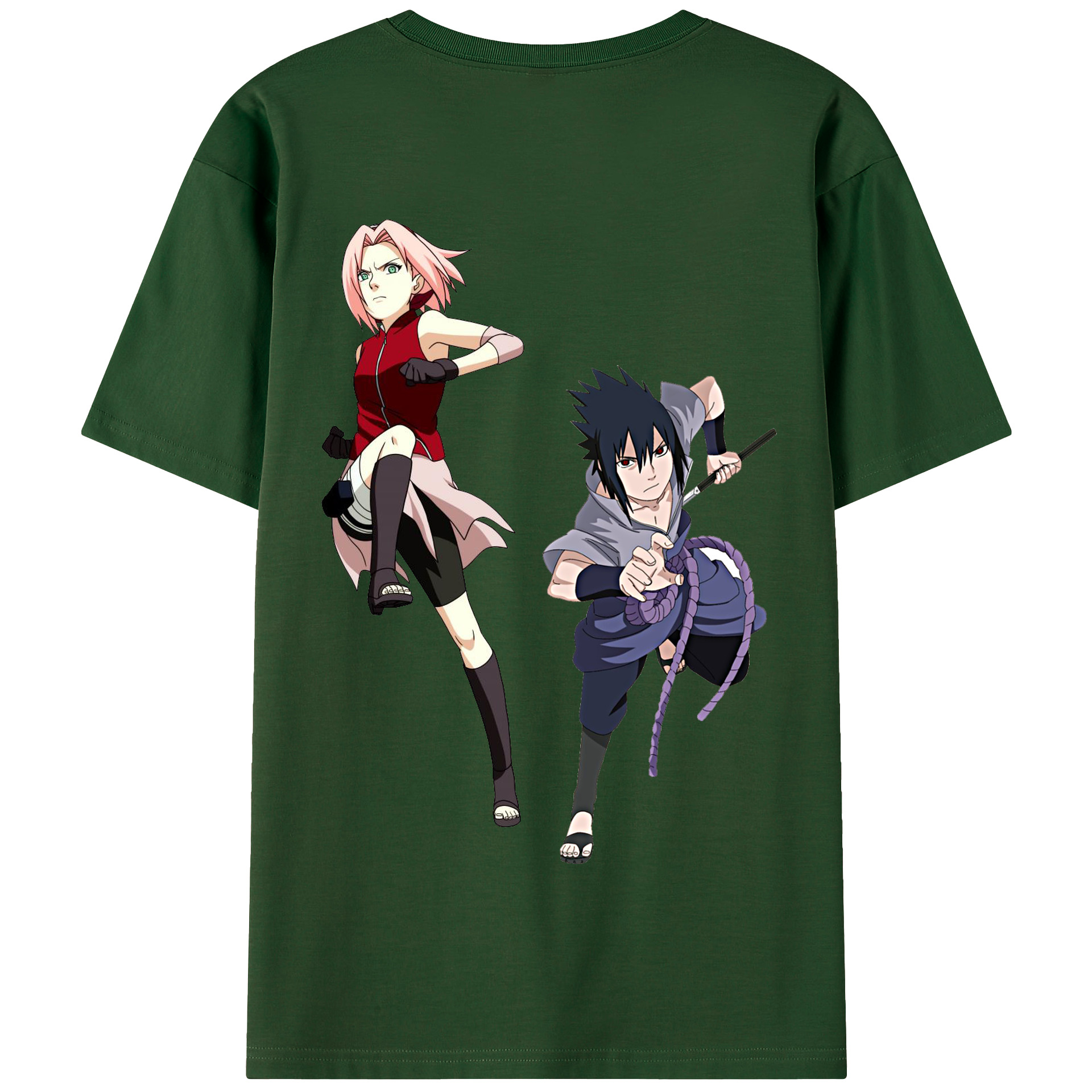 （画像用） NARUTO -ナルト- 春野サクラ Haruno Sakura 綿100％半袖Tシャツ（背面プリント）